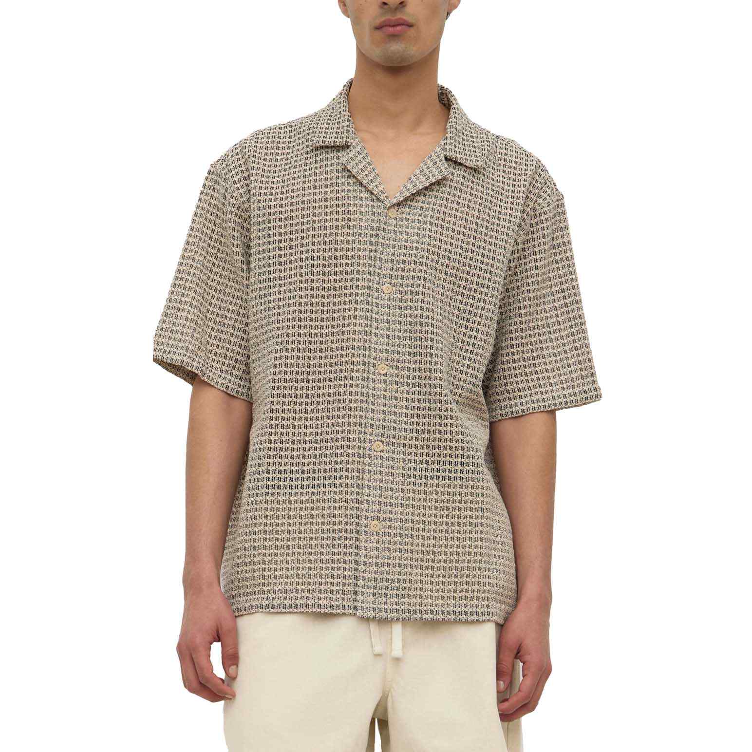 Assembly Label Watson Short Sleeve Shirt Cream/Black